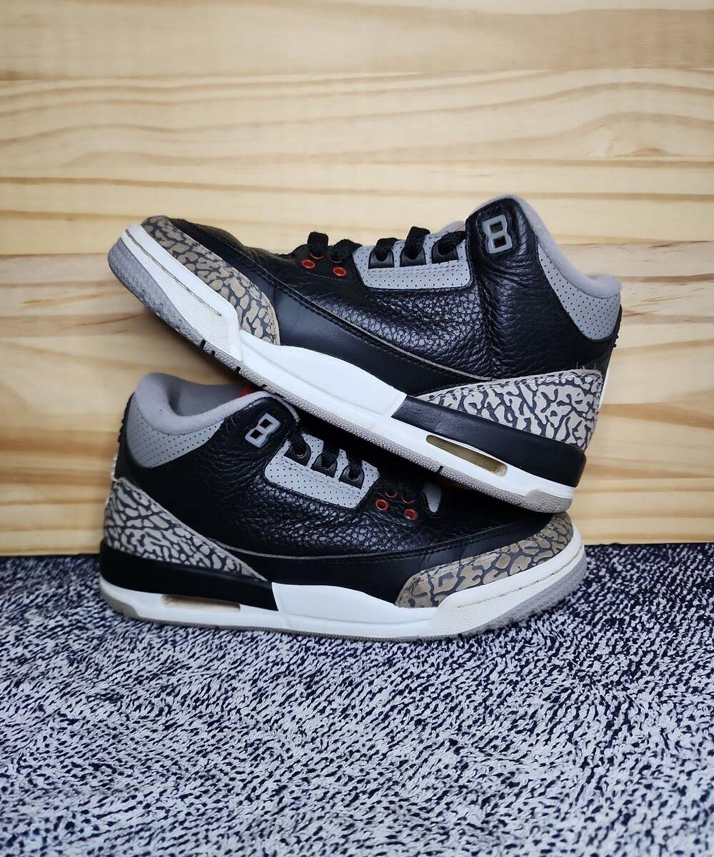 Nike Air Jordan 3 Retro Black Cement 2018, Size 5 Youth